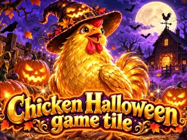 Chicken Halloween game tile at Run4Win